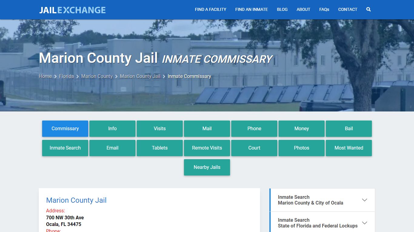 Inmate Commissary, Care Packs - Marion County Jail, FL