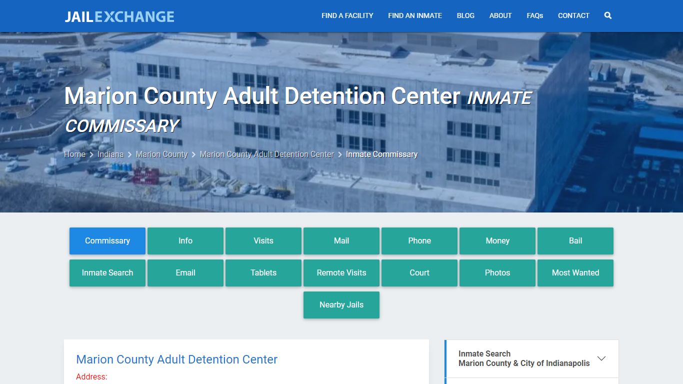 Marion County Adult Detention Center Inmate Commissary - Jail Exchange